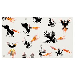 Phoenix Dragon Fire Bird Banner And Sign 7  X 4  by Sapixe