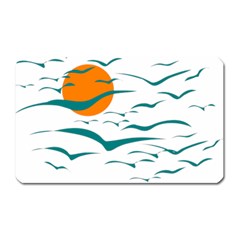 Sunset Glow Sun Bird Magnet (rectangular) by Sapixe