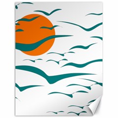 Sunset Glow Sun Bird Canvas 18  X 24  by Sapixe