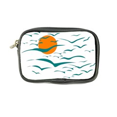 Sunset Glow Sun Bird Coin Purse by Sapixe