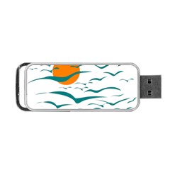 Sunset Glow Sun Bird Portable Usb Flash (one Side) by Sapixe