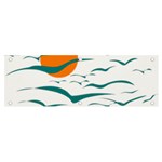 Sunset Glow Sun Bird Banner and Sign 6  x 2  Front