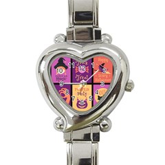 Halloween Cute Cartoon Heart Italian Charm Watch by Sapixe