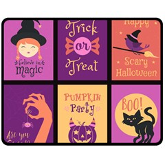 Halloween Cute Cartoon Fleece Blanket (medium)  by Sapixe