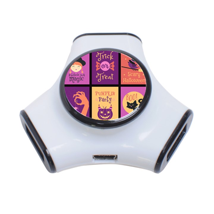 Halloween Cute Cartoon 3-Port USB Hub