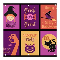 Halloween Cute Cartoon Banner And Sign 3  X 3  by Sapixe