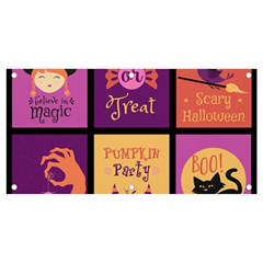 Halloween Cute Cartoon Banner And Sign 4  X 2  by Sapixe