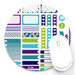 Peacock Pattern Round Mousepads by Sapixe