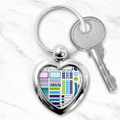 Peacock Pattern Key Chain (heart) by Sapixe