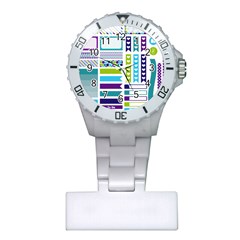 Peacock Pattern Plastic Nurses Watch by Sapixe