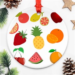 Fruits Cartoon Ornament (round) by Sapixe