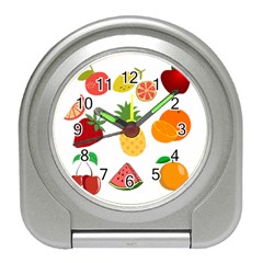 Fruits Cartoon Travel Alarm Clock by Sapixe