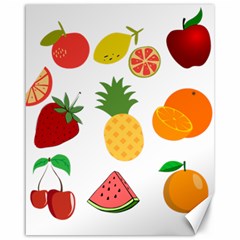 Fruits Cartoon Canvas 16  X 20  by Sapixe