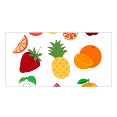 Fruits Cartoon Satin Shawl 45  X 80  by Sapixe