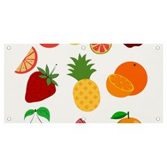 Fruits Cartoon Banner And Sign 4  X 2 