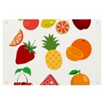 Fruits Cartoon Banner and Sign 6  x 4  Front