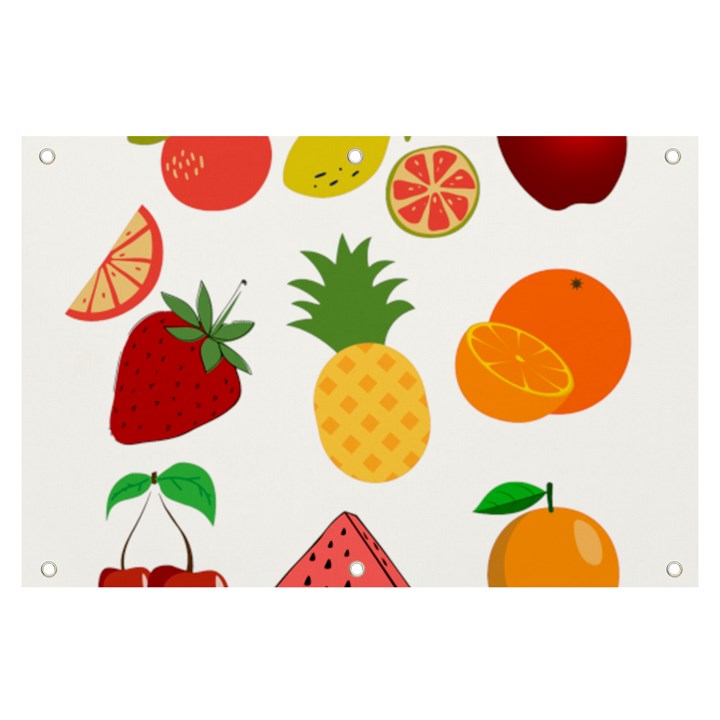 Fruits Cartoon Banner and Sign 6  x 4 