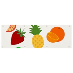 Fruits Cartoon Banner And Sign 9  X 3 