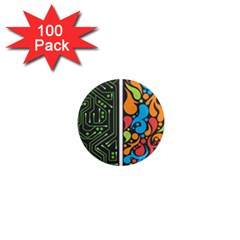 Maintaining Physical Brain 1  Mini Magnets (100 Pack)  by Sapixe