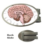 Cerebrum Human Structure Cartoon Human Brain Money Clips (Oval)  Front