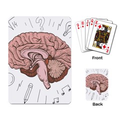 Cerebrum Human Structure Cartoon Human Brain Playing Cards Single Design (rectangle)