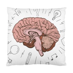 Cerebrum Human Structure Cartoon Human Brain Standard Cushion Case (one Side) by Sapixe