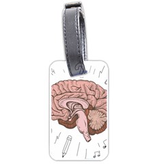 Cerebrum Human Structure Cartoon Human Brain Luggage Tag (one Side) by Sapixe