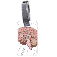 Cerebrum Human Structure Cartoon Human Brain Luggage Tag (two Sides) by Sapixe