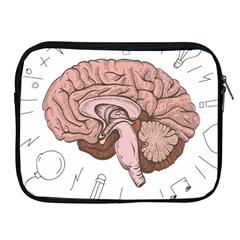 Cerebrum Human Structure Cartoon Human Brain Apple Ipad 2/3/4 Zipper Cases by Sapixe