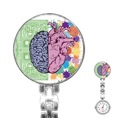 Brain Heart Balance Stainless Steel Nurses Watch by Sapixe