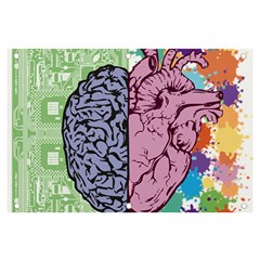 Brain Heart Balance Banner And Sign 6  X 4  by Sapixe