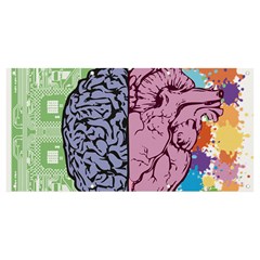 Brain Heart Balance Banner And Sign 8  X 4  by Sapixe