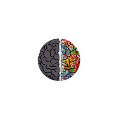 Brain Mind Psychology Idea Hearts 1  Mini Buttons by Sapixe