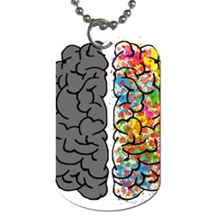 Brain Mind Psychology Idea Hearts Dog Tag (one Side) by Sapixe