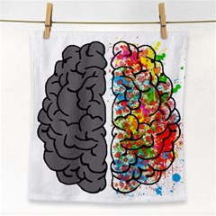 Brain Mind Psychology Idea Hearts Face Towel by Sapixe