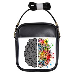 Brain Mind Psychology Idea Hearts Girls Sling Bag by Sapixe