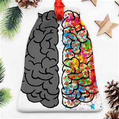 Brain Mind Psychology Idea Hearts Bell Ornament (two Sides)