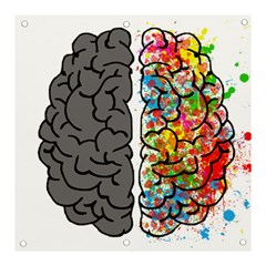 Brain Mind Psychology Idea Hearts Banner And Sign 3  X 3 