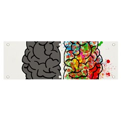 Brain Mind Psychology Idea Hearts Banner And Sign 6  X 2  by Sapixe