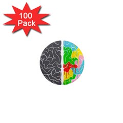 Clip Art Brain Halves 1  Mini Magnets (100 Pack)  by Sapixe