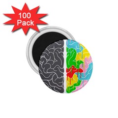 Clip Art Brain Halves 1 75  Magnets (100 Pack)  by Sapixe