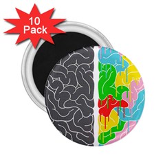 Clip Art Brain Halves 2 25  Magnets (10 Pack)  by Sapixe