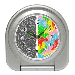 Clip Art Brain Halves Travel Alarm Clock by Sapixe