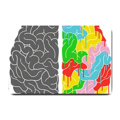 Clip Art Brain Halves Small Doormat  by Sapixe