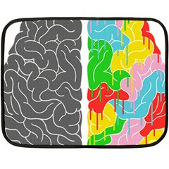 Clip Art Brain Halves Double Sided Fleece Blanket (mini)  by Sapixe