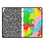 Clip Art Brain Halves Fleece Blanket (Small) 50 x40  Blanket Front