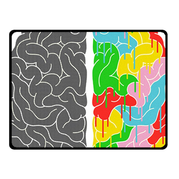 Clip Art Brain Halves Fleece Blanket (Small)