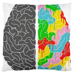 Clip Art Brain Halves Large Flano Cushion Case (one Side) by Sapixe