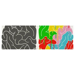 Clip Art Brain Halves Banner And Sign 12  X 4 