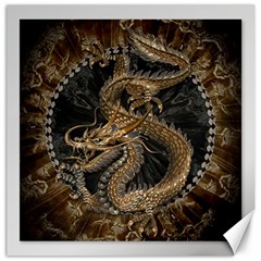 Dragon Pentagram Canvas 12  X 12  by Sapixe